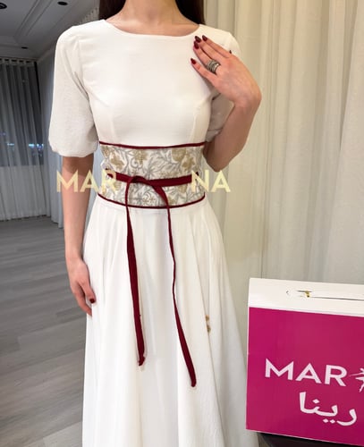 فستان دانتيلا (فستان سكري سي واي خصر تطريز كمبيوتر...