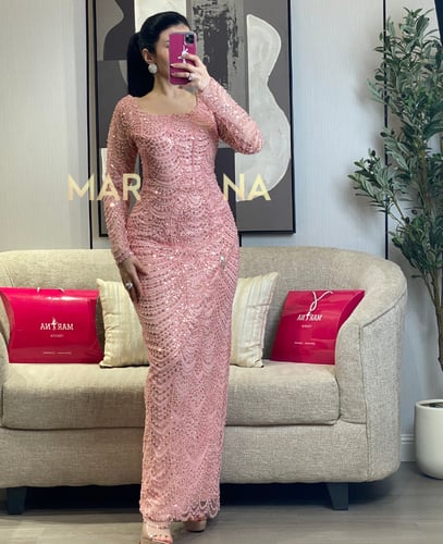 فستان رزان (فستان لحمي شك سهره راقي)