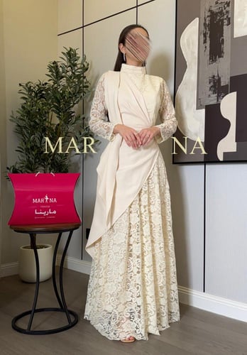 فستان نسمه(فستان بيج دانتيل فرنسي وباربي )