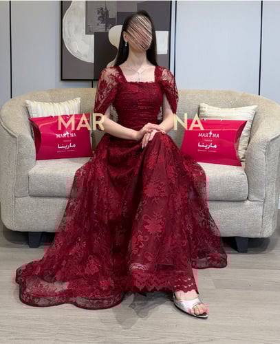 فستان رهايف (فستان عودي دانتيل فرنسي)