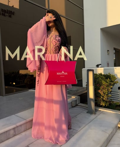 فستان شهد (جلابية جورجيت تطريز كمبيوتر)