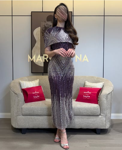 فستان الموضه (فستان شك سهره قطعتين تدخيله اللون ال...