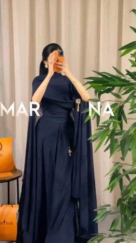 فستان اميرة (فستان كحلي طويل)