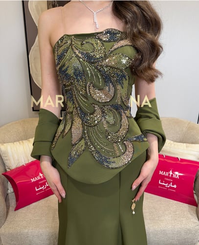 فستان ديفا (فستان باربي زيتي صدريه كورسيه شك سهره...