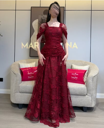 فستان رهايف (فستان عودي دانتيل فرنسي)