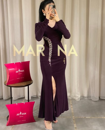 فستان ريهام (فستان لمعة استرتش أنيق)