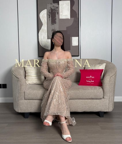 فستان ايناس (فستان بيج كرادنه ترتر وتطريز لولو)