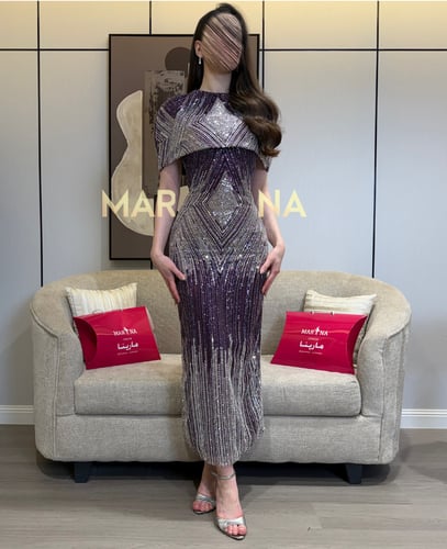 فستان الموضه (فستان شك سهره قطعتين تدخيله اللون ال...