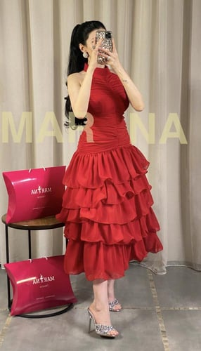 فستان اماسي (فستان جورجيت طبقات)