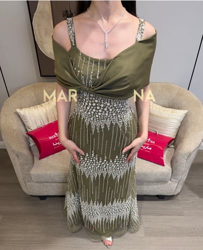 فستان نانسي زيتي (فستان زيتي كلفه شك سهره فنيكه صد...