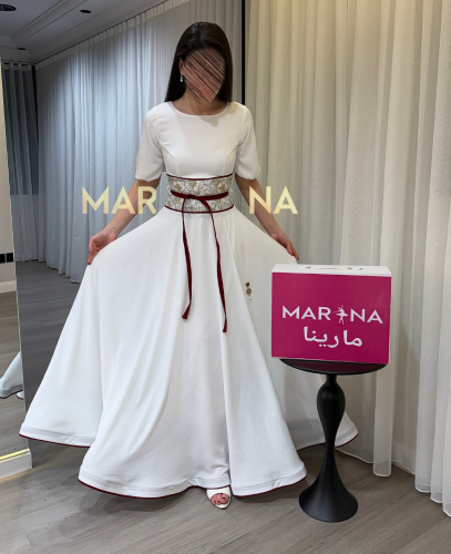 فستان دانتيلا (فستان سكري سي واي خصر تطريز كمبيوتر...