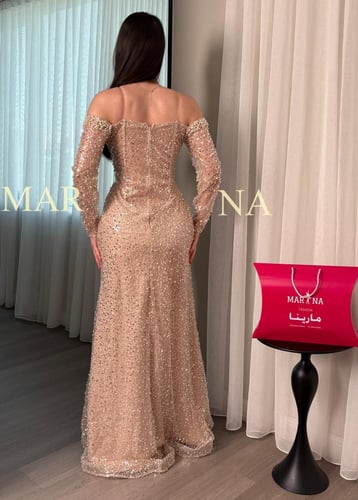 فستان ايناس (فستان بيج كرادنه ترتر وتطريز لولو)