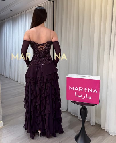 فستان روانا (فستان ليلكي صدريه شك سهره كسرات جورجي...