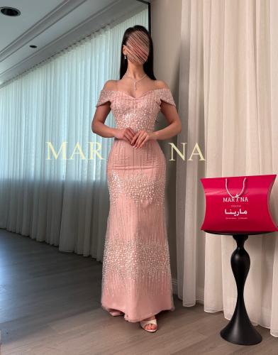 فستان فريده (فستان لحمي شك سهره )