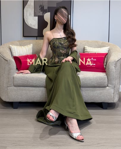 فستان ديفا (فستان باربي زيتي صدريه كورسيه شك سهره...