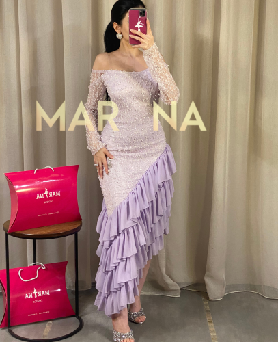 فستان هيام (دانتيل مع طبقات جورجيت أنيق)