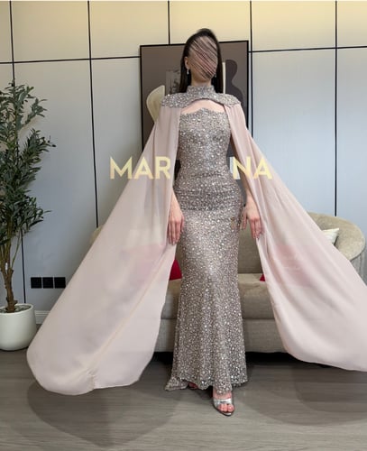 فستان هناي (فستان البيج قطعتين شك وسهره وجورجيت)