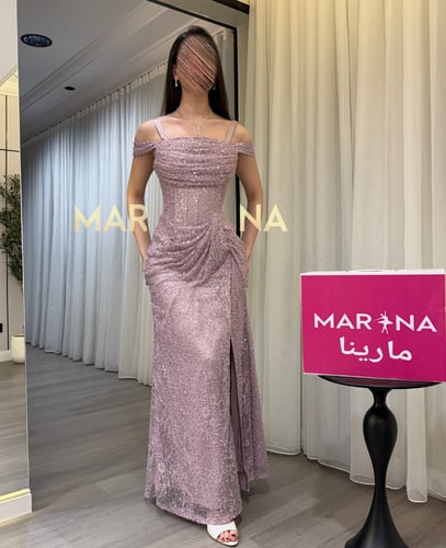 فستان كوين (فستان كلفه دانتيل جبير وشك)