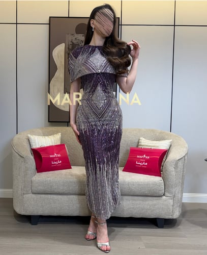 فستان الموضه (فستان شك سهره قطعتين تدخيله اللون ال...