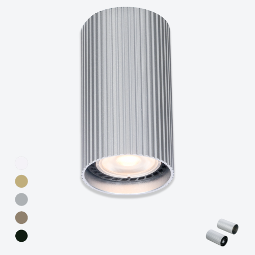 إطار إنارة سقفى ثابت دائرى فضي