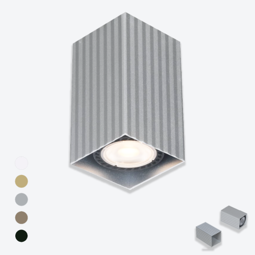 إطار إنارة سقفى ثابت مربع فضي FORS-4-3-CH