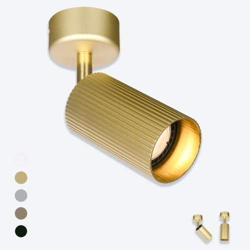 إطار إنارة ذهبي مدور فردي قابل للتوجيه FORS-5-2-BG