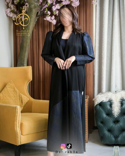 عباية كم بف تداخل كحلي - B01
