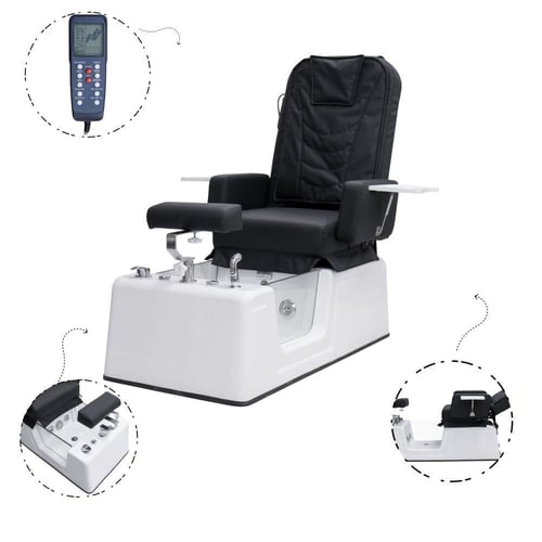 كرسي بديكير ومساج اسود WB-2310