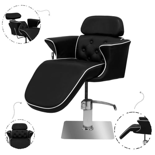 كرسي تجميل متعدد الاستخدامات ابيض واسود BX-3078