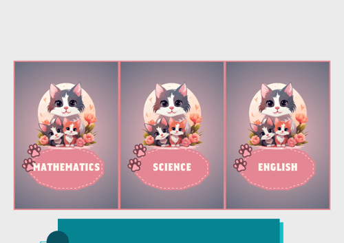 ملف إنجاز قطط وردي