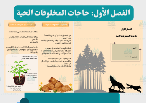 مطوية حاجات المخلوقات الحية