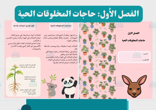 مطوية حاجات المخلوقات الحية