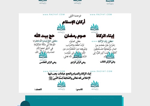 مطوية أركان الإسلام