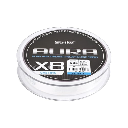 خيط حرير استرايك أورا 300 متر (ابيض)