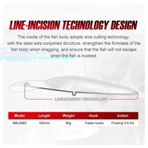 لور ترولنج نويبى NBL 9485 Floating-90g/180mm