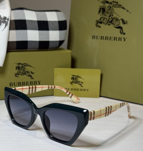 نظارة بربري Cat Eye بإطار اخضر داكن