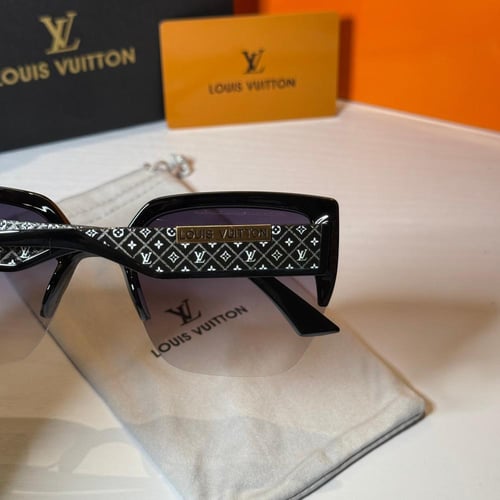 نظارة لويس فيتون نص إطار باللون الاسود