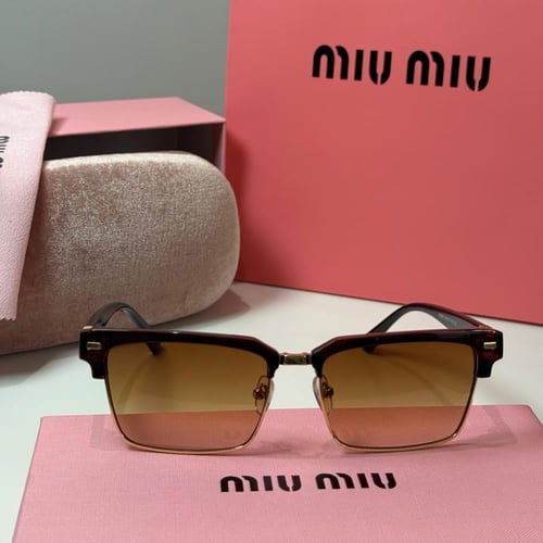 نظارة ميو ميو Square باللون البني