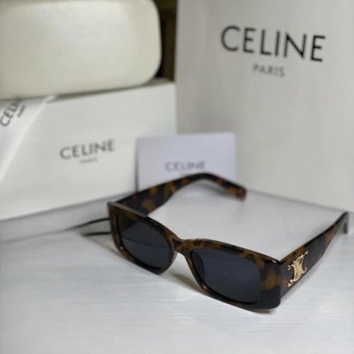 نظارة سيلين عدسة مستطيلة باللون التايقر