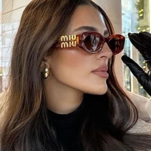 نظارة ميو ميو باللون التايقر