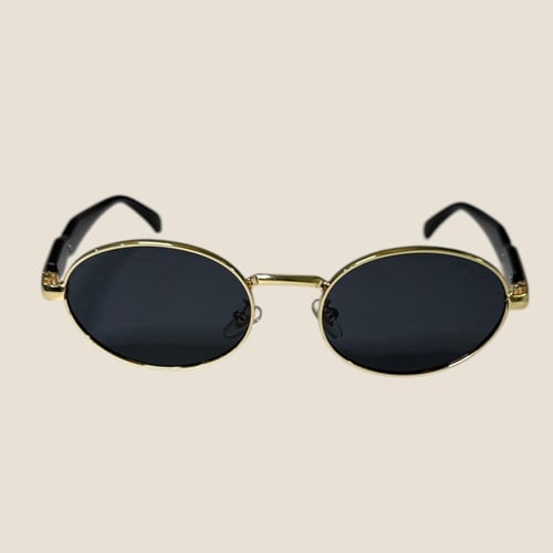 نظارة برادا باللون الاسود والذهبي