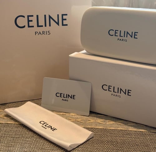 نظارة سيلين باللون الاسود عدسة مستطيلة