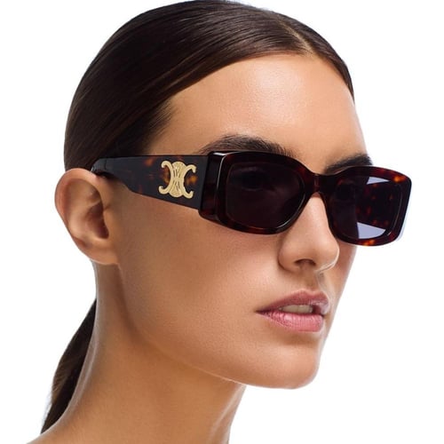 نظارة سيلين عدسة مستطيلة باللون التايقر