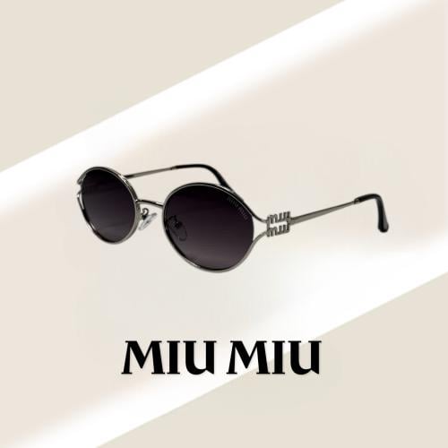 نظارة ميو ميو (logo) باللون الفضي