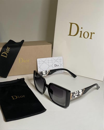 نظارة ديوR باللون الاسود بعدسة كبيرة