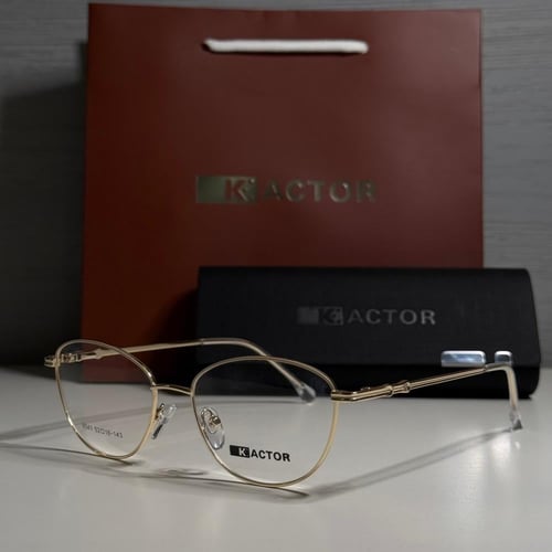 نظارة طبية من K.ACTOR باللون الذهبي والبيج