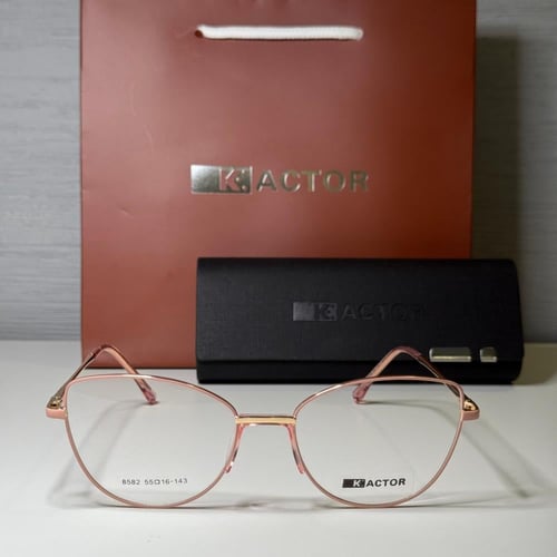 نظارة طبية من K.ACTOR باللون الوردي والذهبي