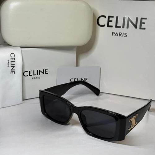 نظارة سيلين باللون الاسود عدسة مستطيلة