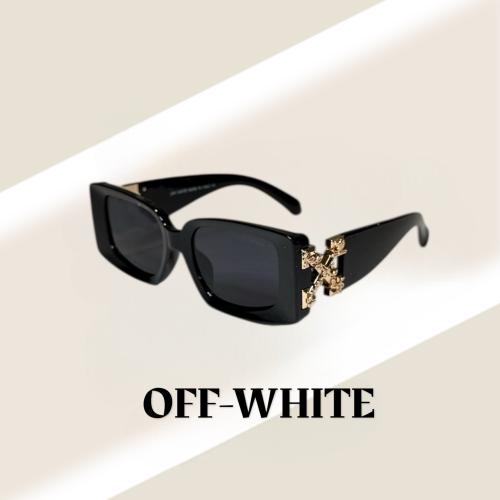 نظارة اوف وايت باللون الاسود والذهبي