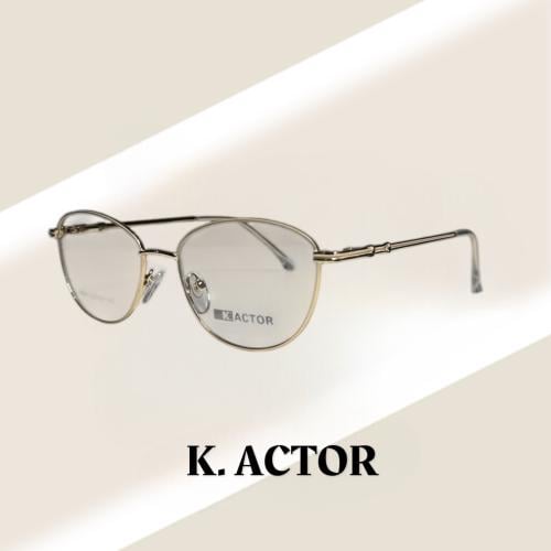 نظارة طبية من K.ACTOR باللون الذهبي والبيج